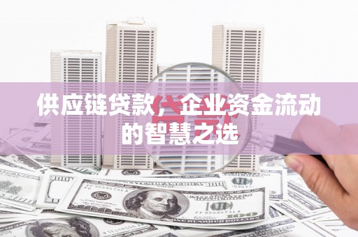 浮山供应链贷款，企业资金流动的智慧之选
