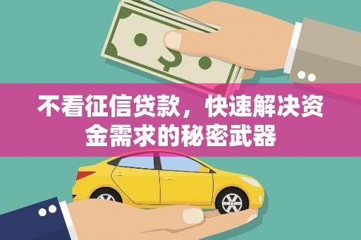 浮山不看征信贷款，快速解决资金需求的秘密武器